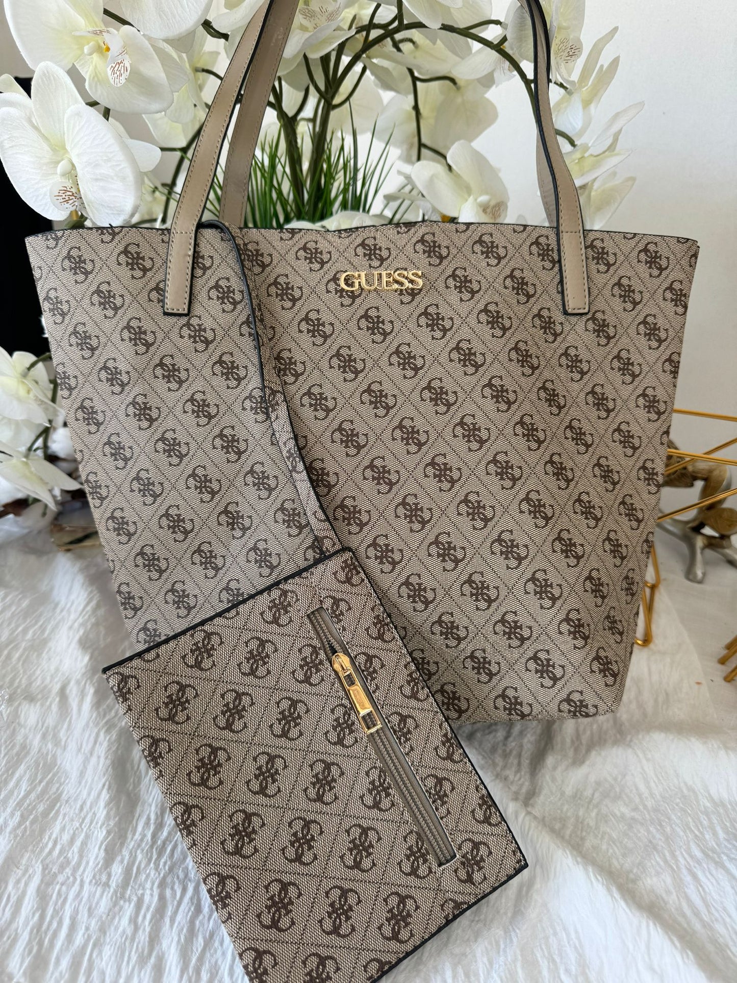 Guess Totebag Çanta 10730 - Sütlü Kahve