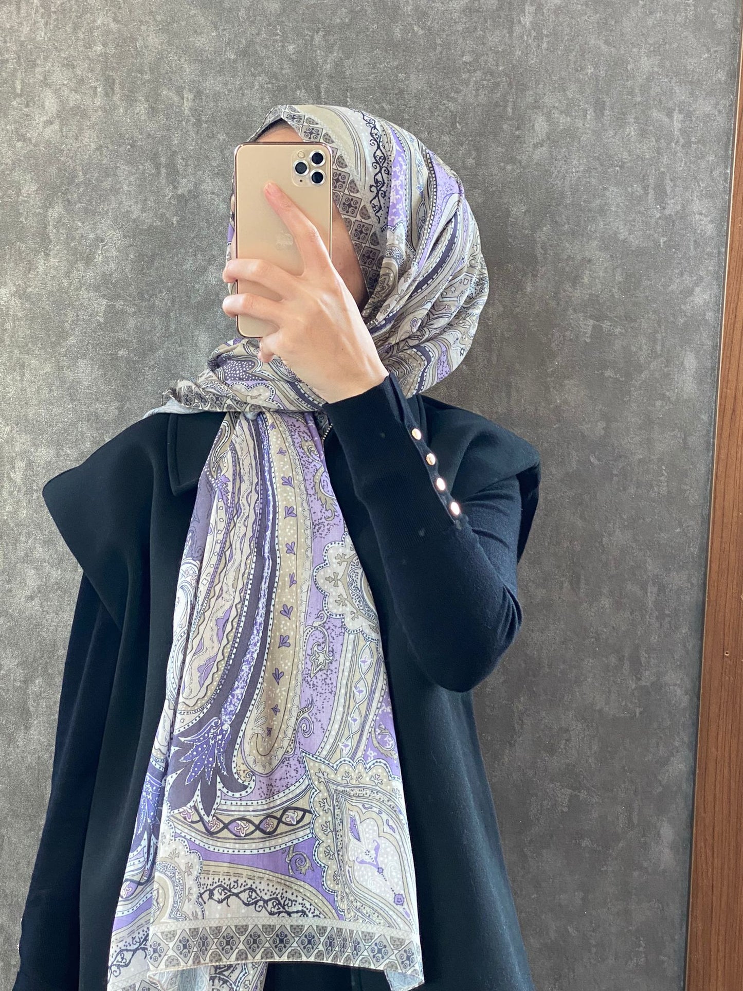 Etro Etnik Desen Pamuk Soft Şal 36631 - A.Lila