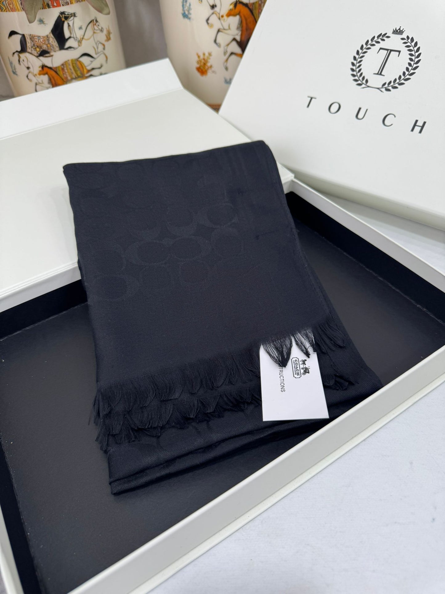 Coach İthal Pamuk Yün İpek - Siyah