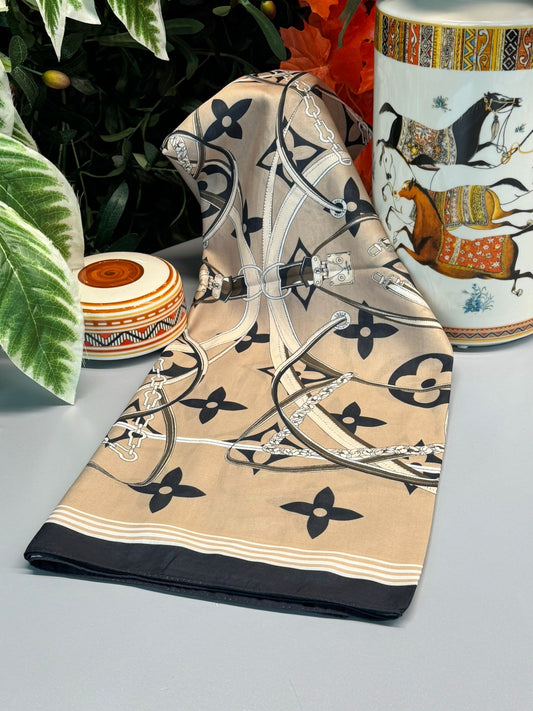Lv Kemer Desen Pamuk Soft Şal 31230 - Camel