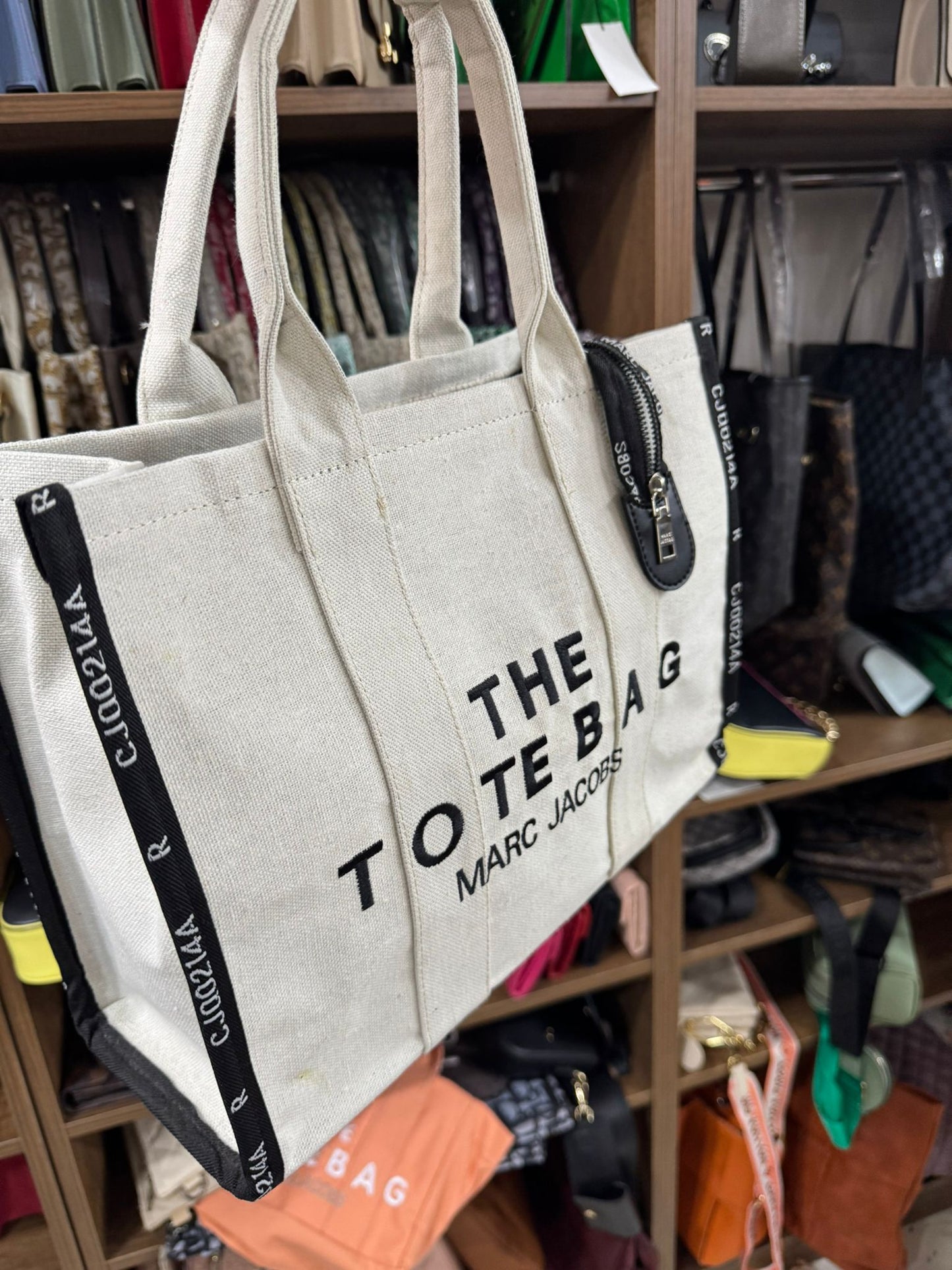 The Tote Bag İthal Timsah Derisi Çanta - Krem