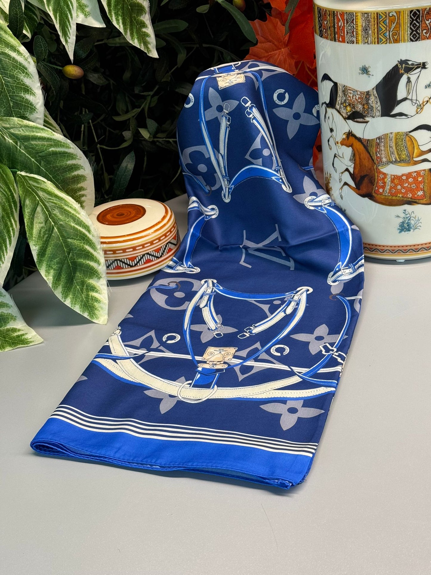 Lv Kemer Desen Pamuk Soft Şal 31230 - Saks