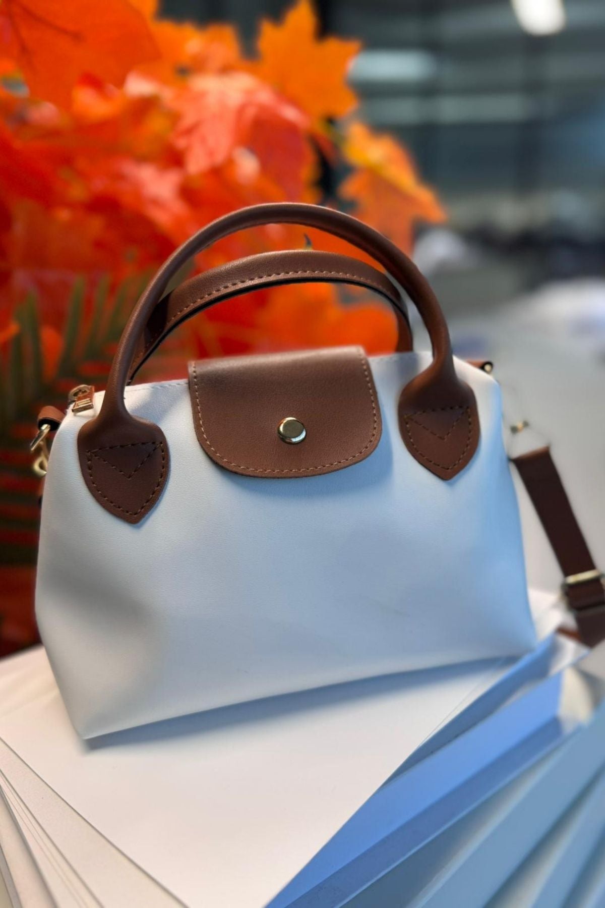 Longchamp Mini Çanta - Beyaz