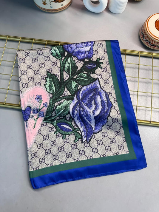 Gucci Twill İpek Şal - Saks