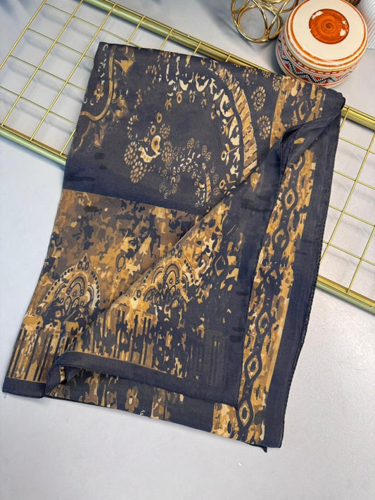 Derin Yansıma Desen Şal 469-017 – V-11 – Altın Bronz