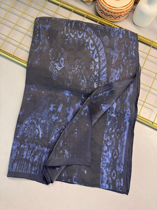 Derin Yansıma Desen Şal 469-017 – V-10 – Okyanus Mavi