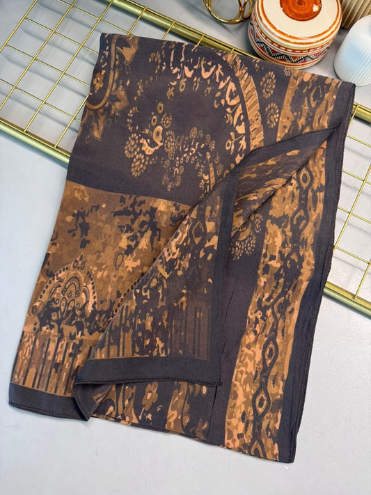 Derin Yansıma Desen Şal 469-017 – V-1 – Acı Kahve