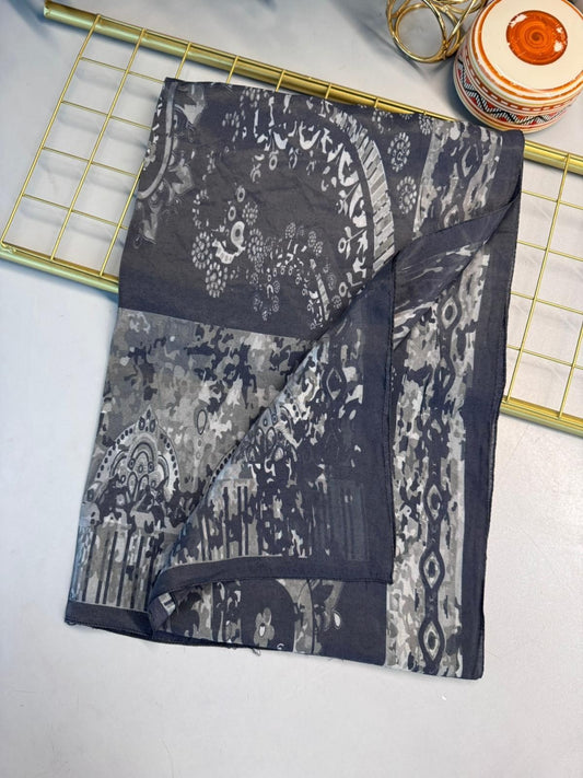 Derin Yansıma Desen Şal 469-017 – V-7 – Füme