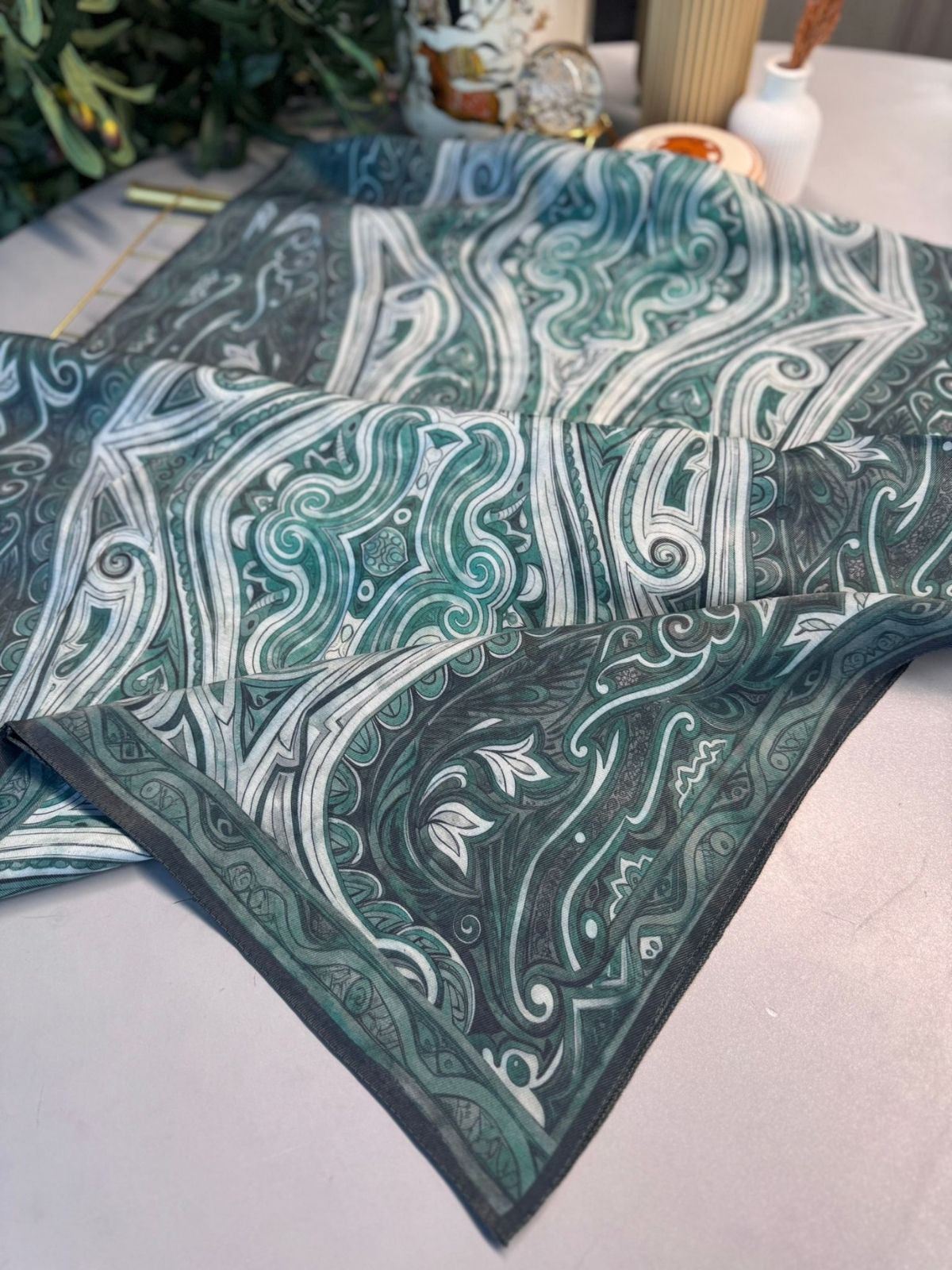 Mirşah Desen Şal 469-021 – V-16 – Koyu Yeşil