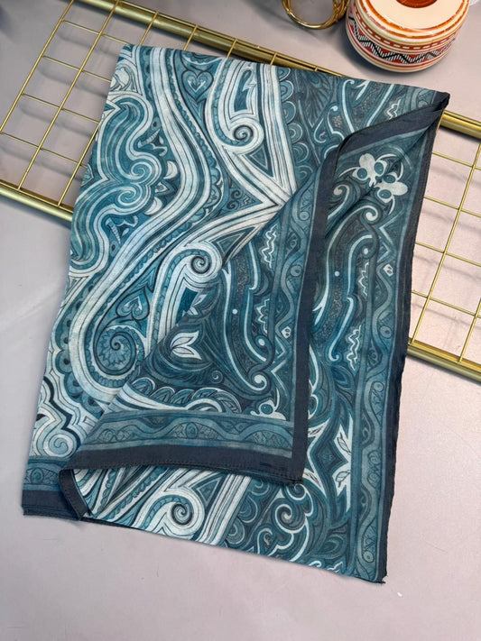 Mirşah Desen Şal 469-021 – V-8 – Deniz Mavi