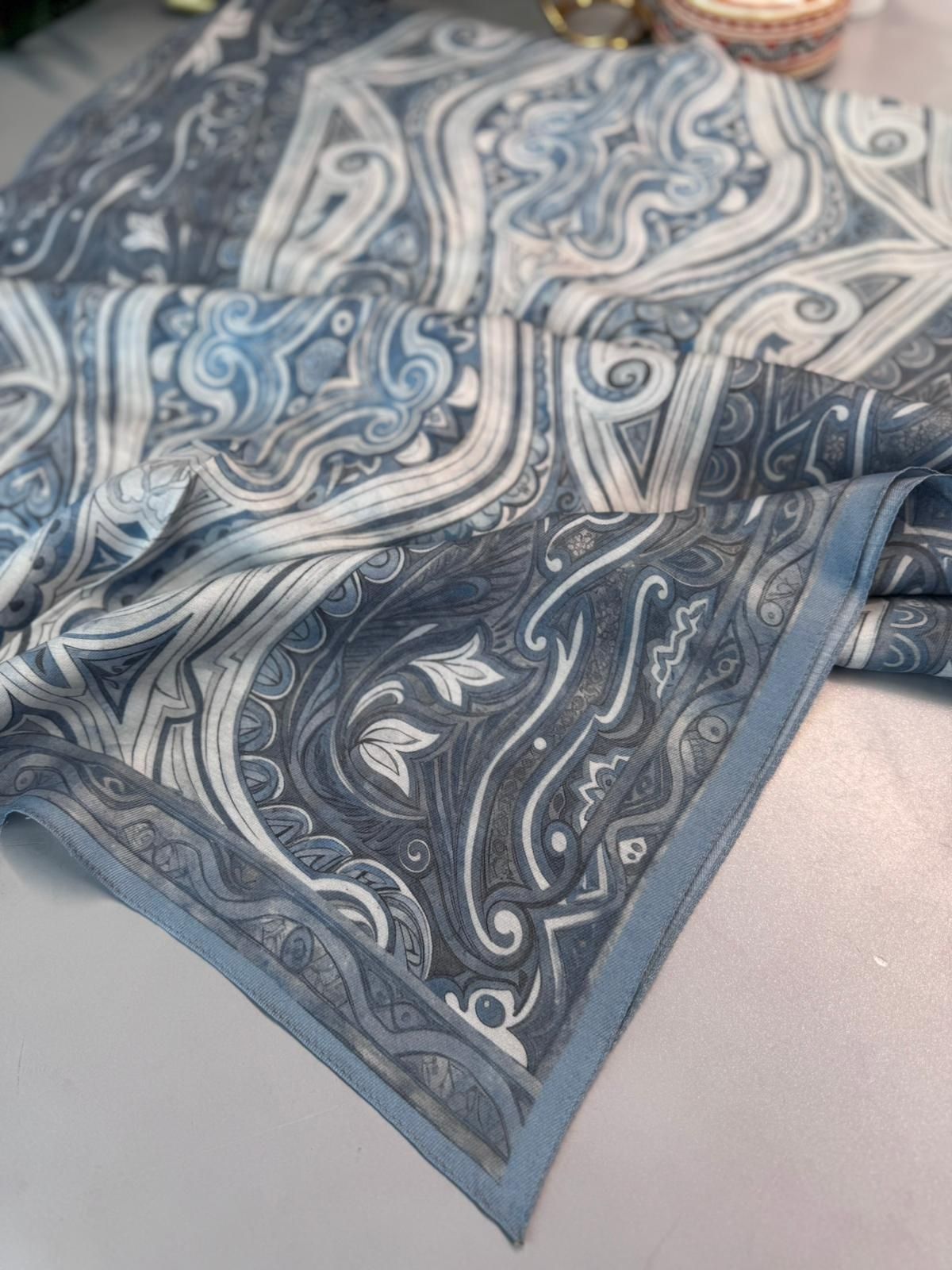 Mirşah Desen Şal 469-021 – V-5 – Buz Mavi