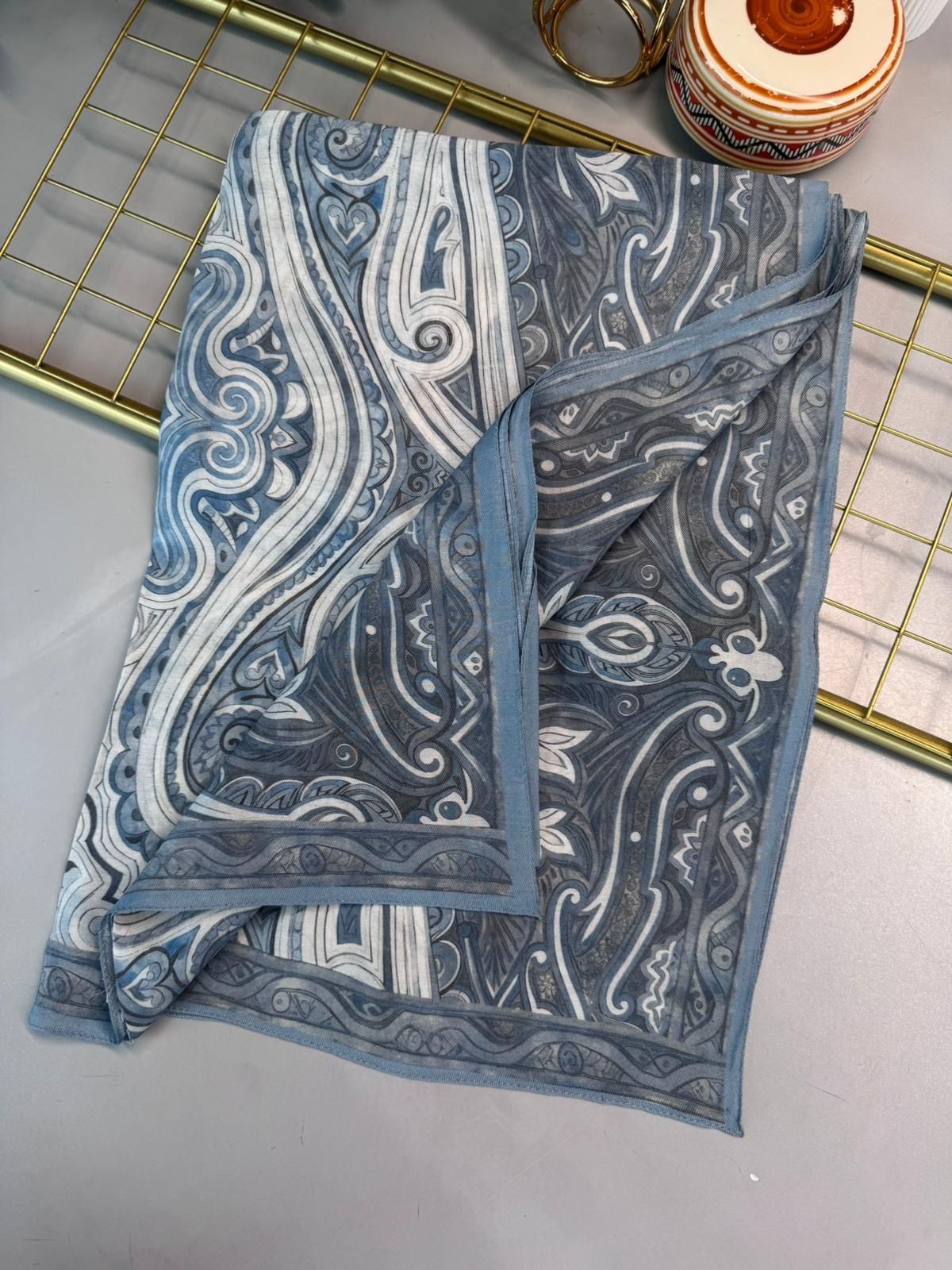 Mirşah Desen Şal 469-021 – V-5 – Buz Mavi