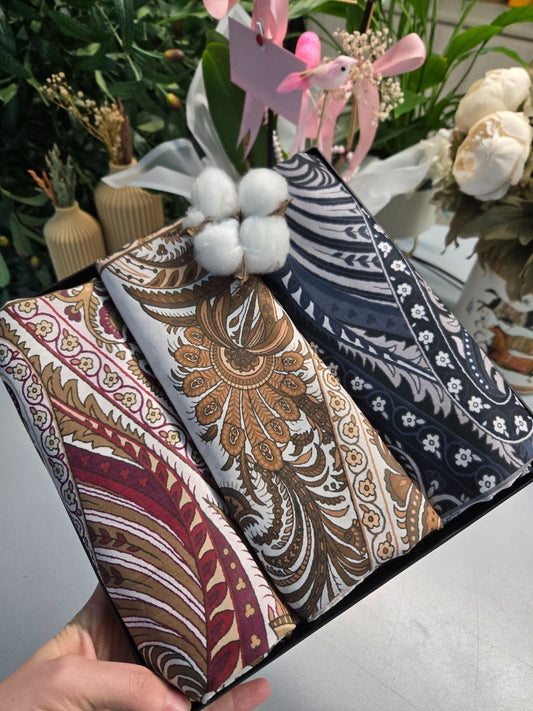 3'Lü Tablo Desen Doğal Elyaf Avantajlı Kutu