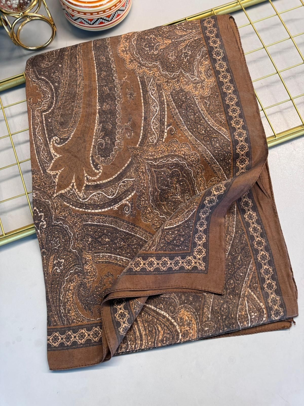 Rüya Tınısı Desen Şal 469-018 – V-12 – Koyu Taba