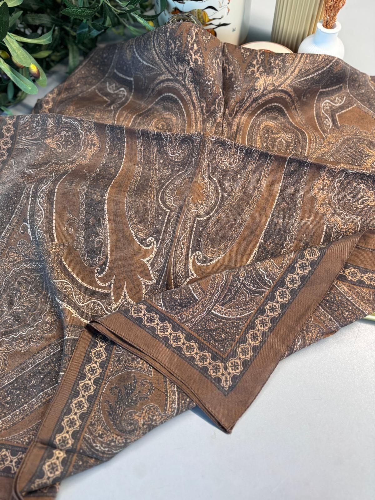 Rüya Tınısı Desen Şal 469-018 – V-12 – Koyu Taba