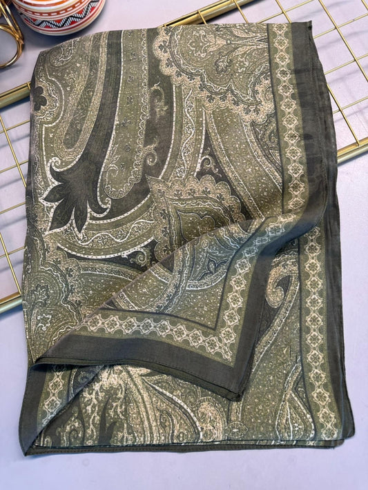 Rüya Tınısı Desen Şal 469-018 – V-21 – Zeytin Yeşili