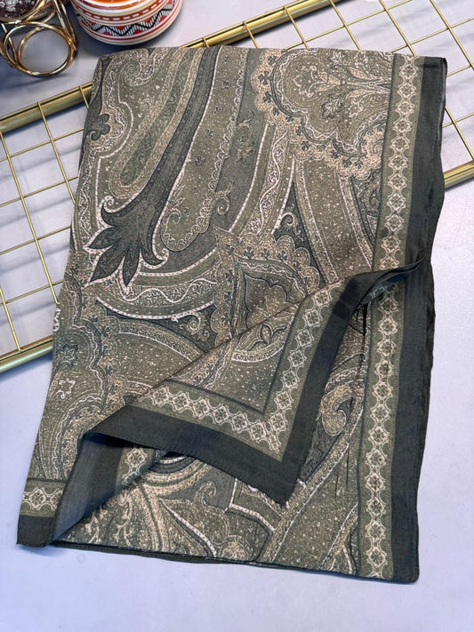 Rüya Tınısı Desen Şal 469-018 – V-3 – Yağ Yeşili