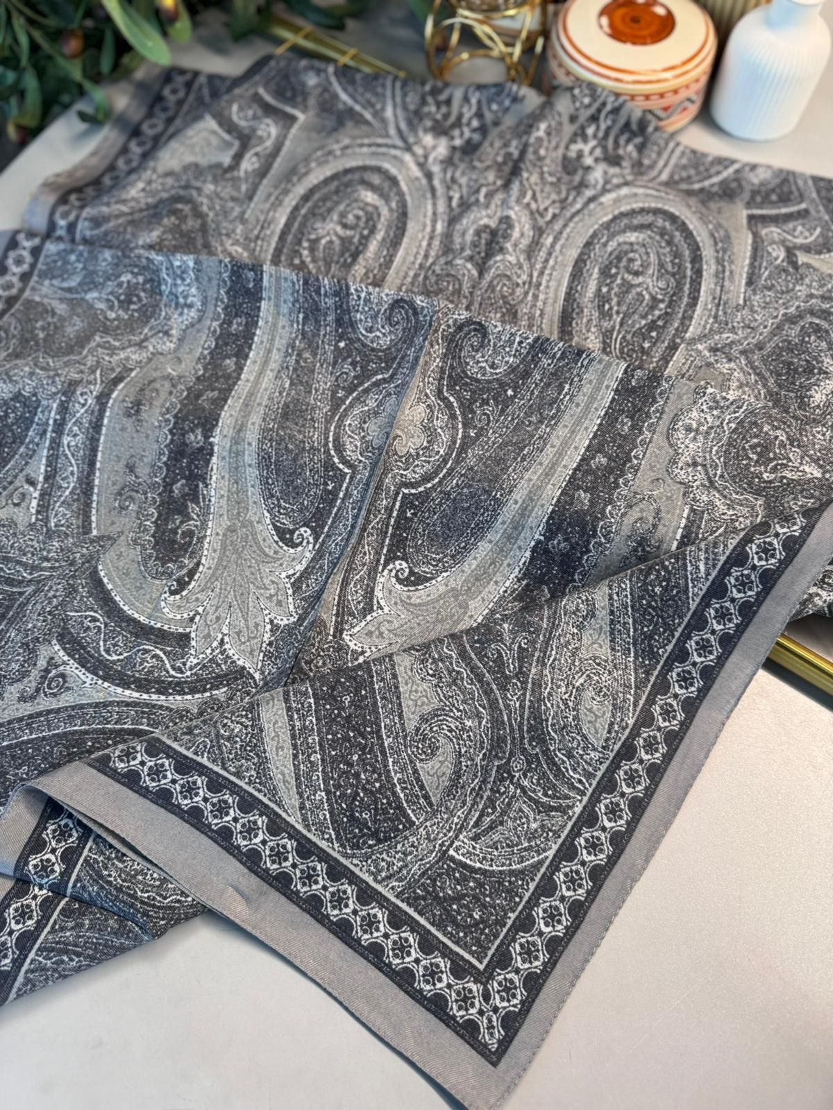 Rüya Tınısı Desen Şal 469-018- V-10 – Gri