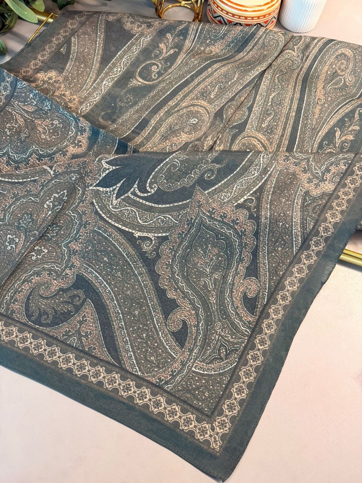 Rüya Tınısı Desen Şal 469-018 – V-4 – Koyu Zümrüt