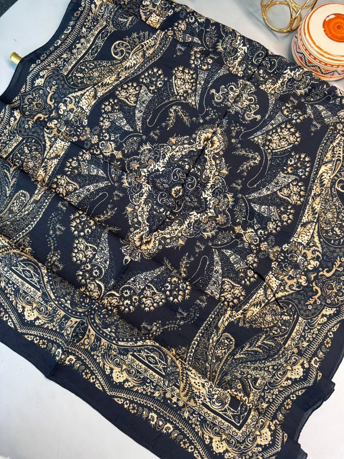 Ravza Desen Şal 469-019 – V-4 – Siyah