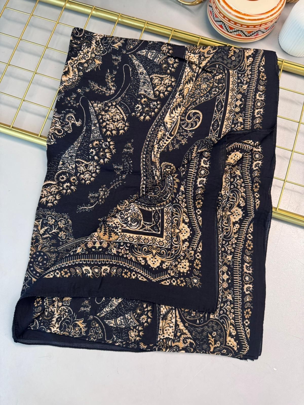 Ravza Desen Şal 469-019 – V-4 – Siyah