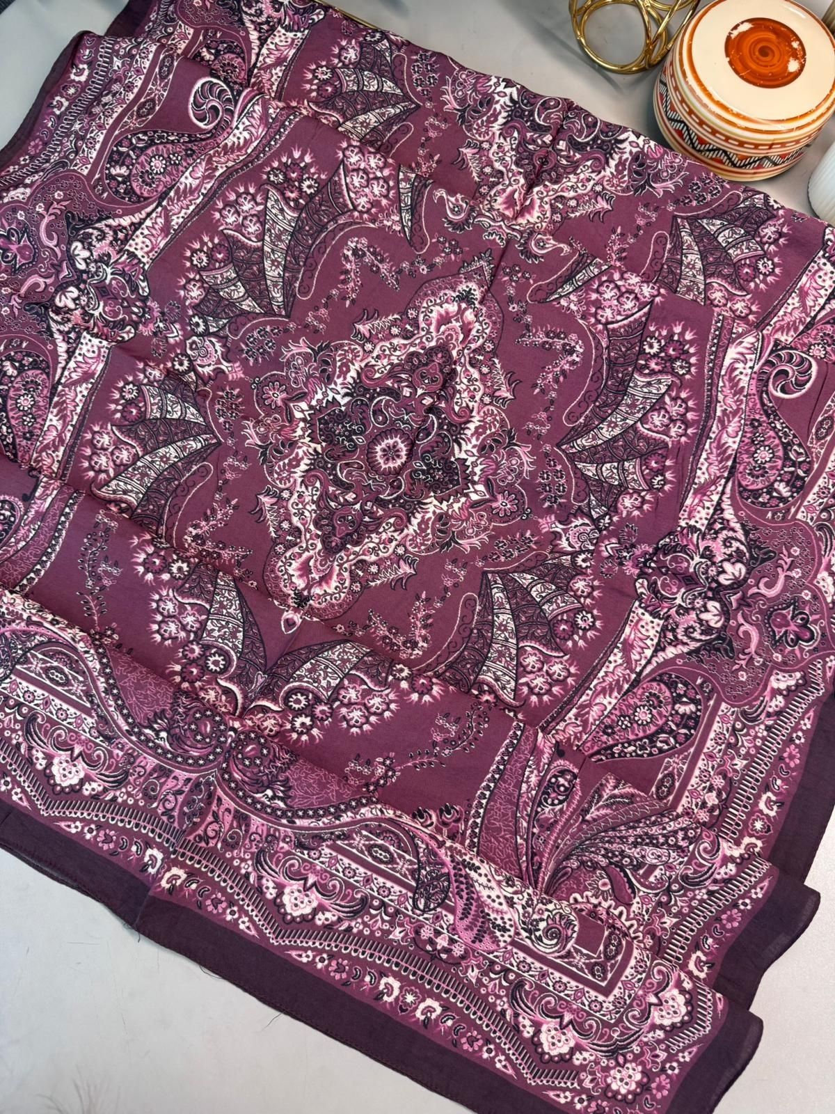 Ravza Desen Şal 469-019 – V-6 – Eflatun