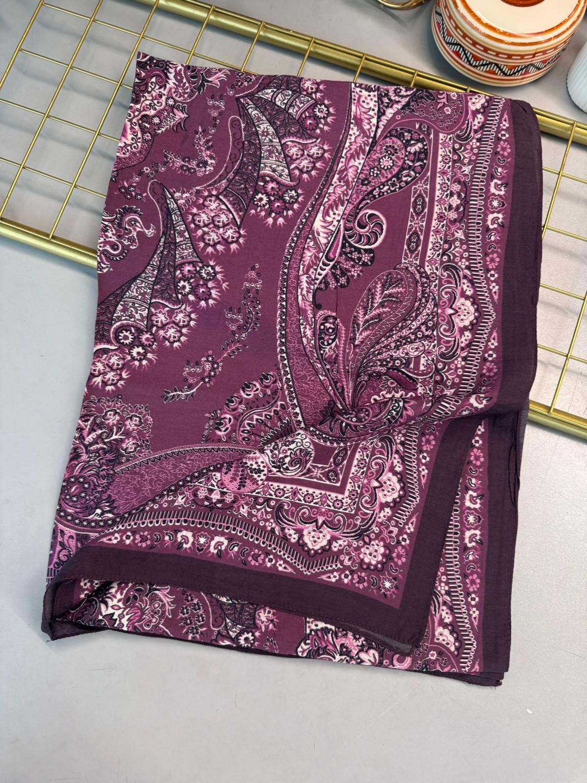 Ravza Desen Şal 469-019 – V-6 – Eflatun