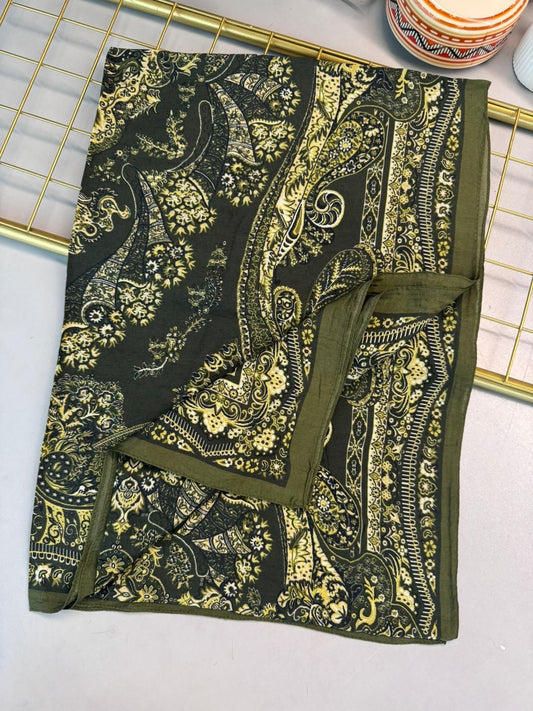 Ravza Desen Şal 469-019 – V-11 – Yağ Yeşili