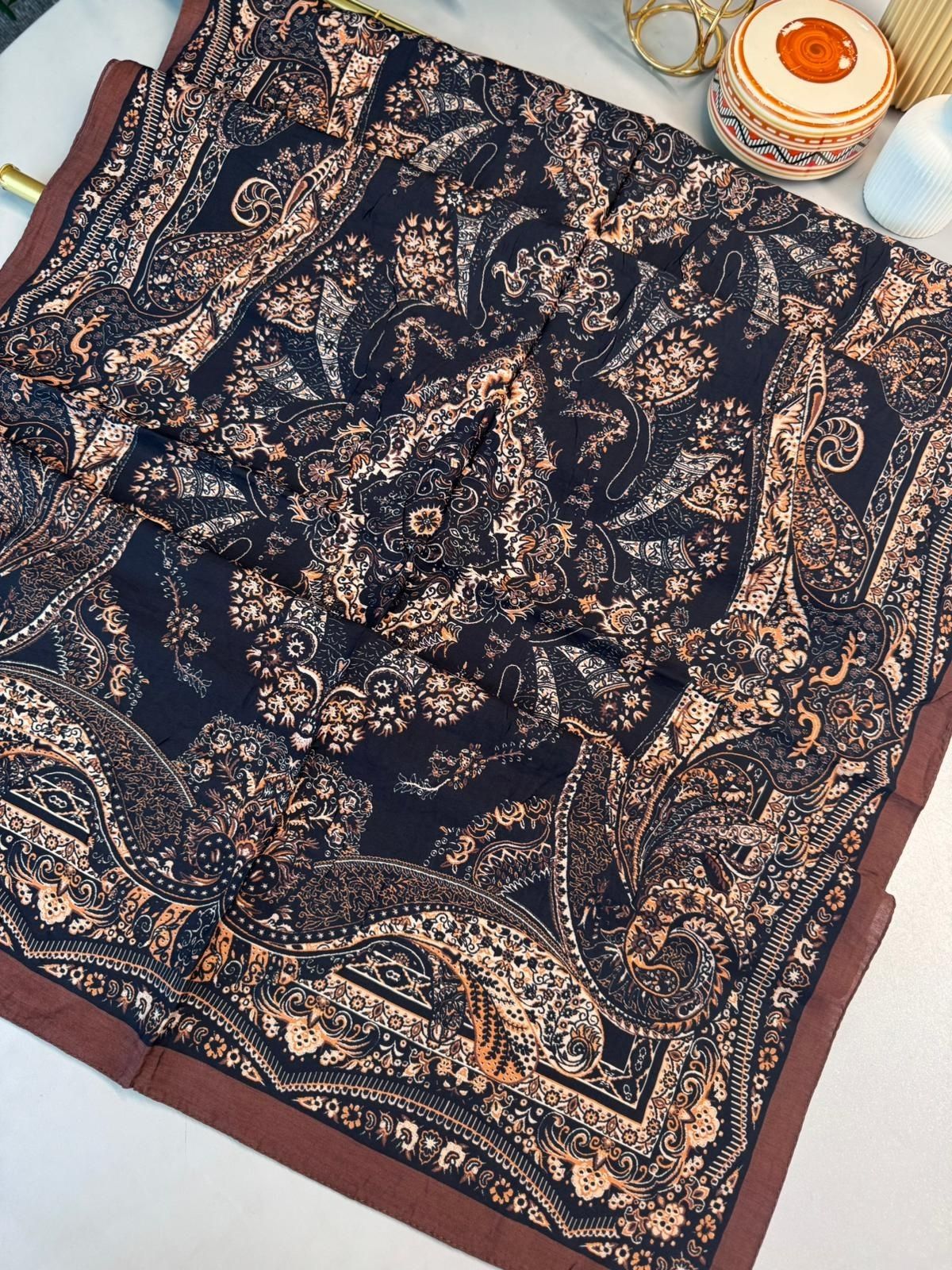 Ravza Desen Şal 469-019 – V-2 – Karamel