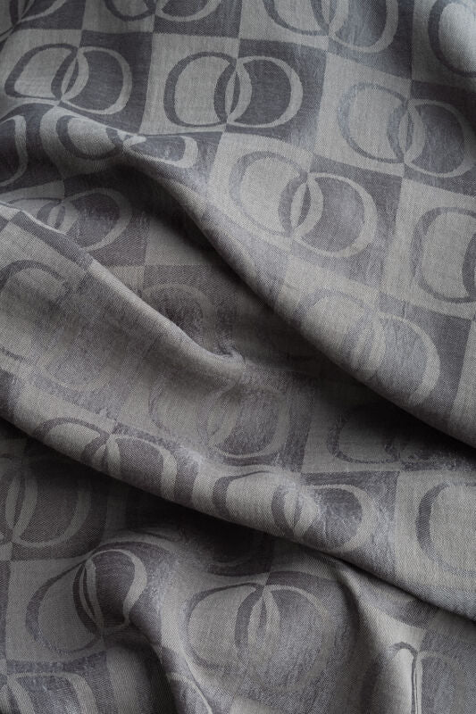 Dama Desen Antrasit Naia Pamuk Şal 70x200