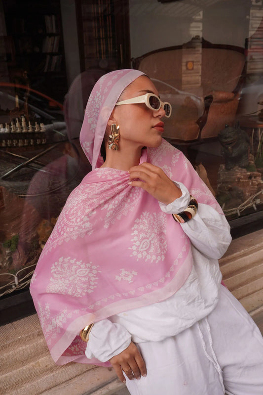 Havai Şal Serisi- 469-001- V-11- Pembe Rüya