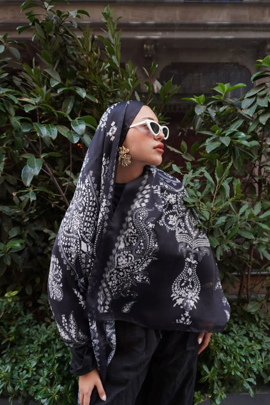 Havai Şal Serisi- 469-001- V-16 - Siyah