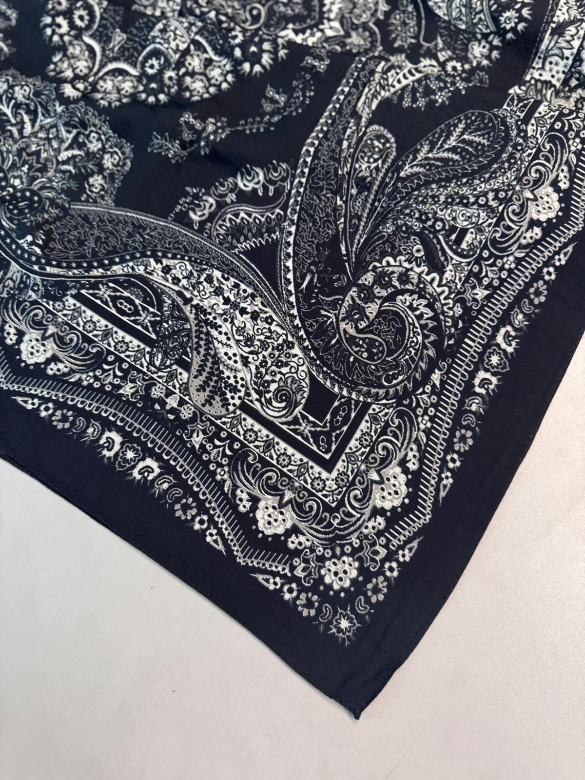 Ravza Desen Şal 469-019 – V-8 – Vanilya Siyah