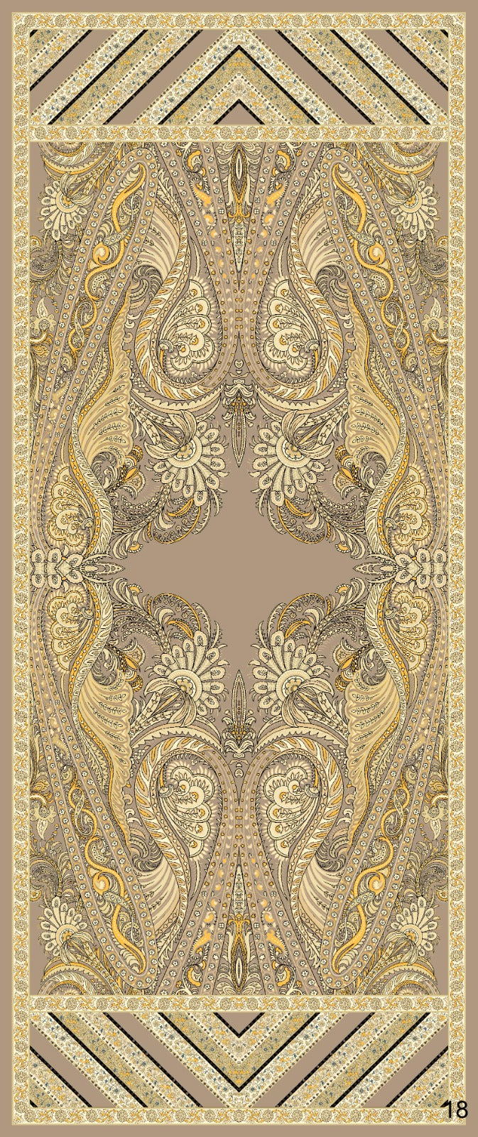 Etro Desen New Pamuk Soft Şal 23012 - Gün Işığı