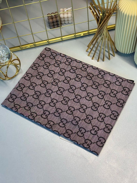 A Kalite Yün İpek Çift Taraflı Marka Şal 87452 - MOR