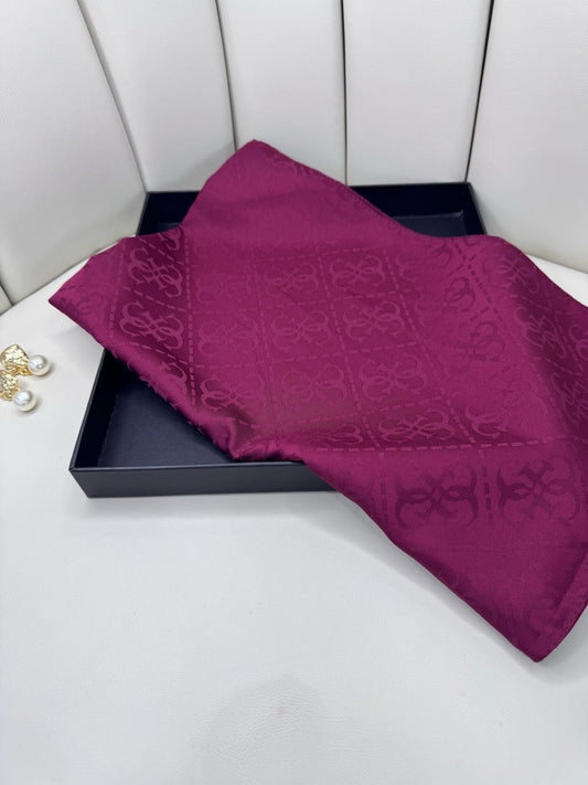 Guess Desen İpeksi Jakar Şal-75896- Mürdüm