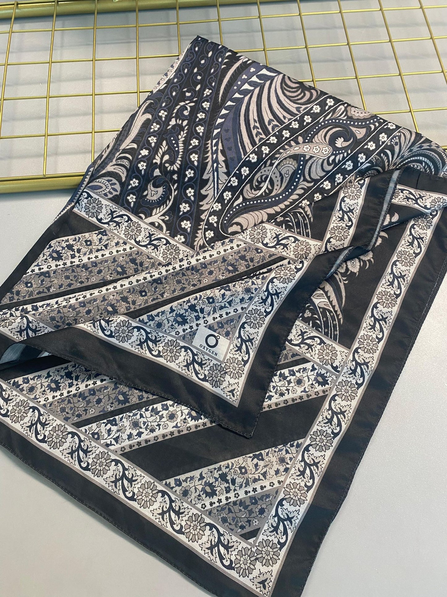 Etro Desen New Pamuk Soft Şal 23012-Füme