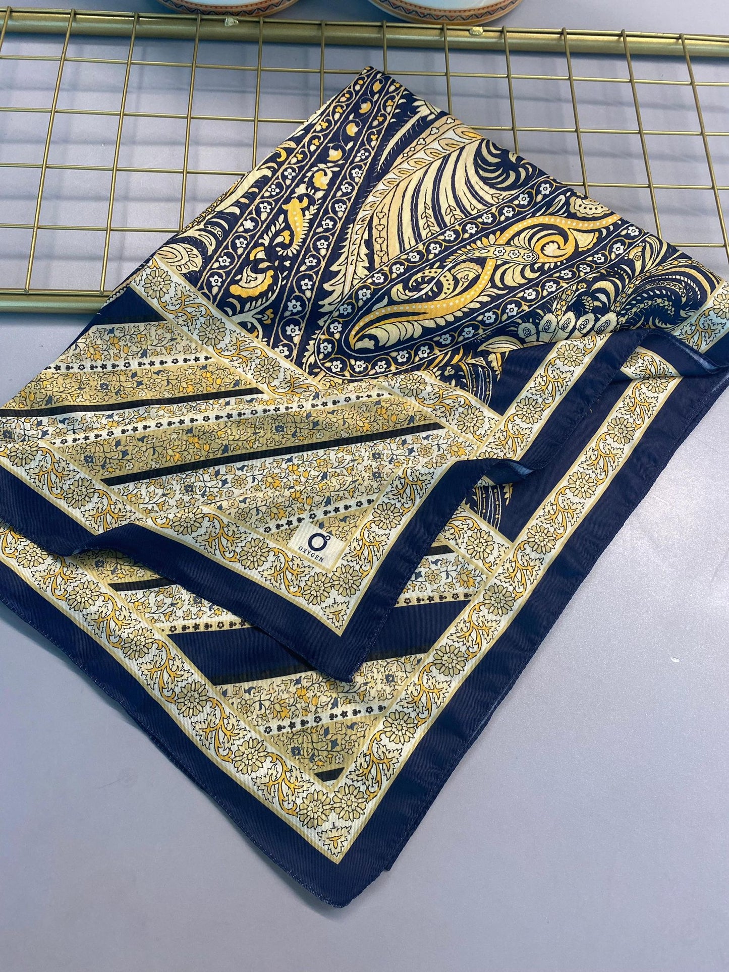 Etro Desen New Pamuk Soft Şal 23012-Gold
