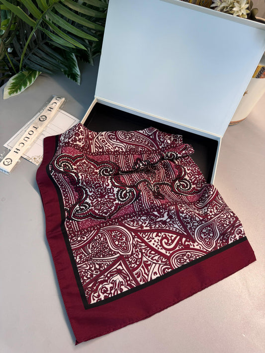 Touch Divan Desen İthal Pamuk Şal-2626202-Bordo