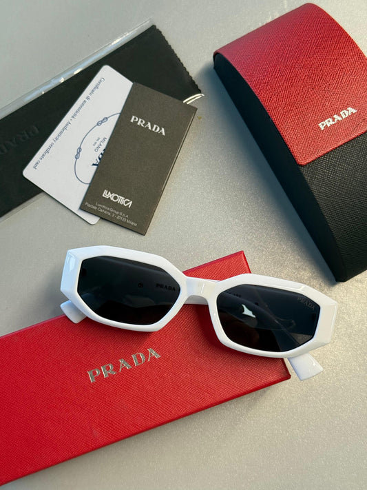 Prada Original Premium Full Set Güneş Gözlüğü -Beyaz