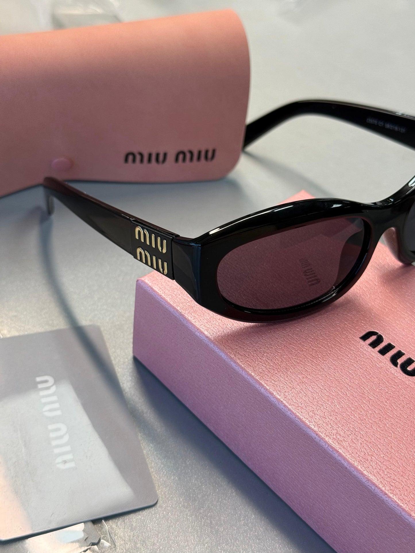 Mıu Mıu Original Premium Full Set Güneş Gözlüğü - Siyah