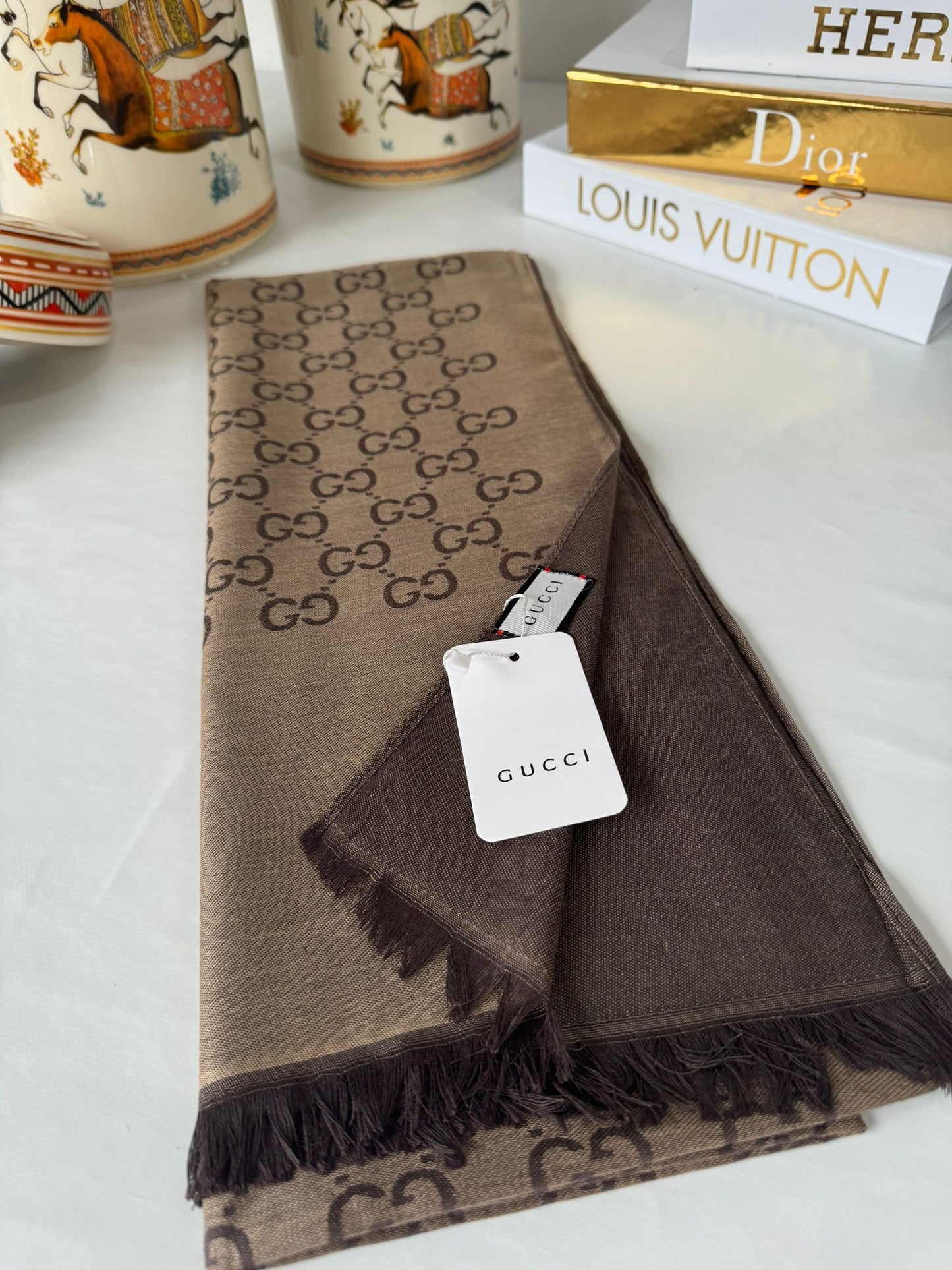 Gucci İthal Pamuk Yün İpek 544330  - Kahve