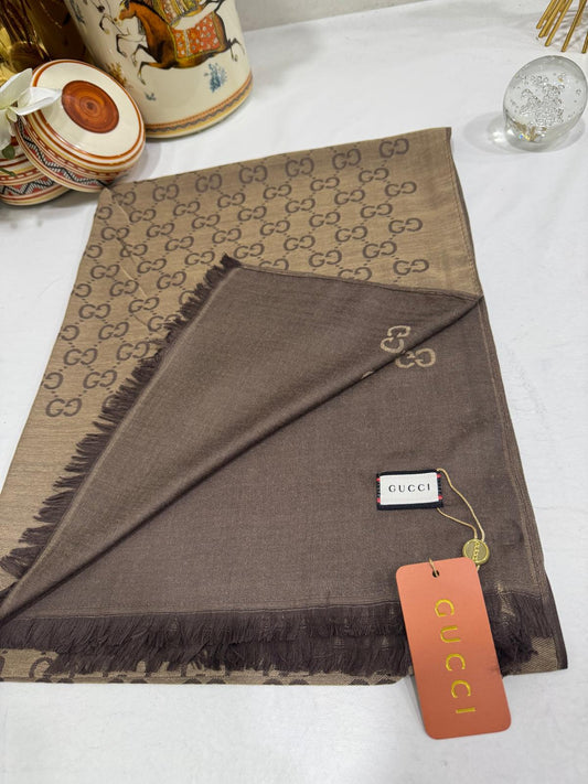 Gucci İthal Pamuk Yün İpek - Kahve Gold