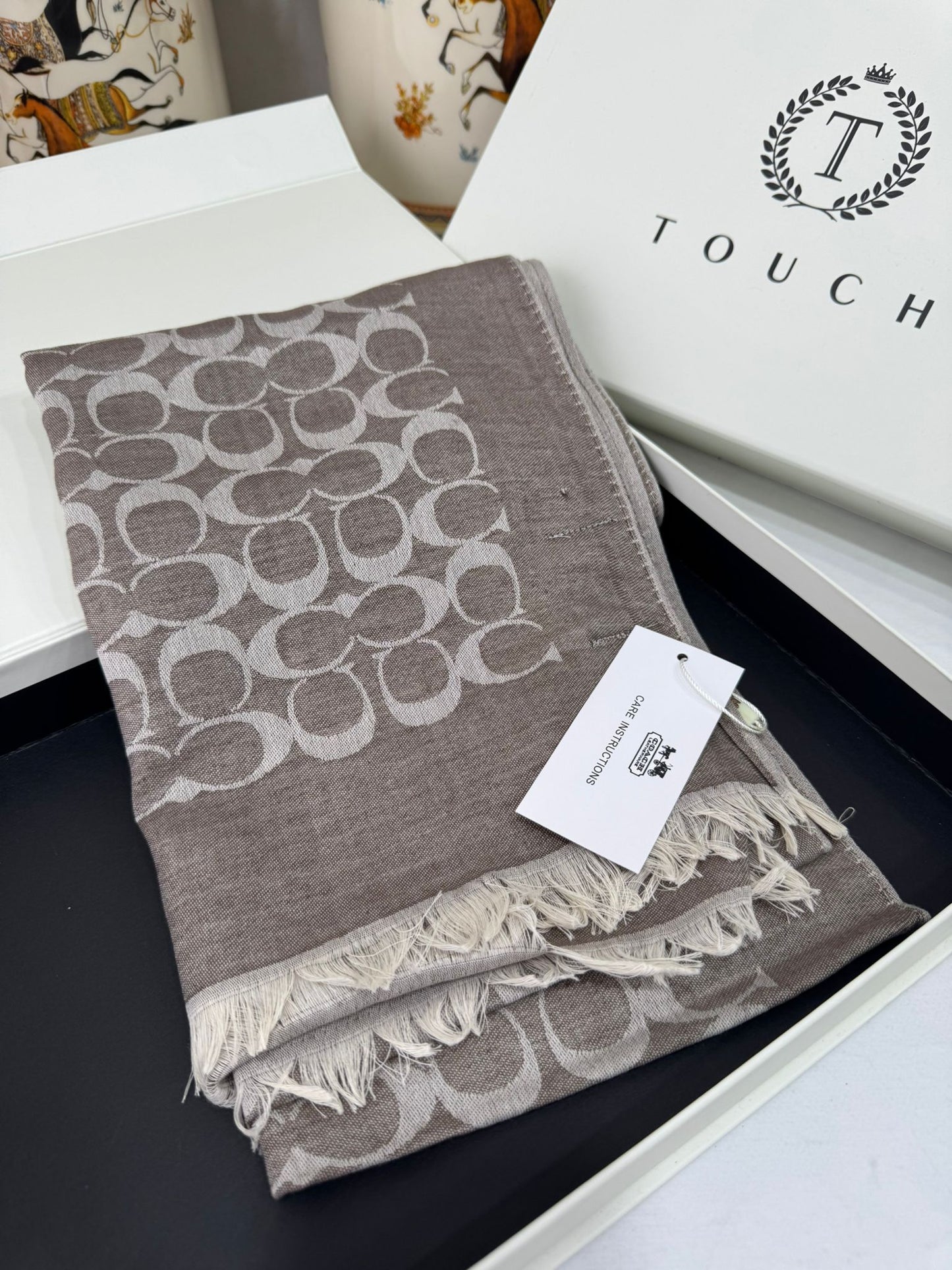 Coach İthal Pamuk Yün İpek-Latte Kahve