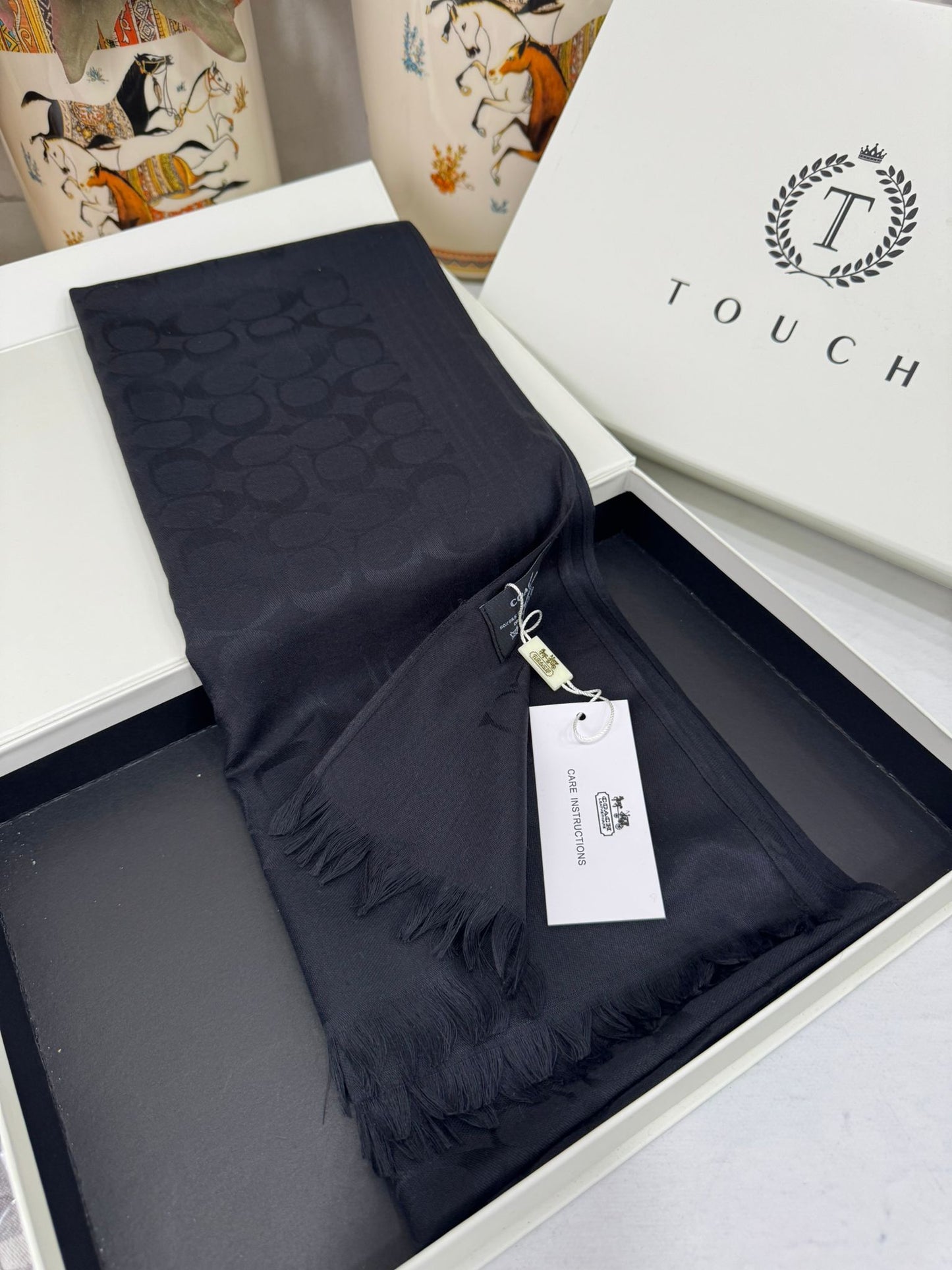 Coach İthal Pamuk Yün İpek - Siyah