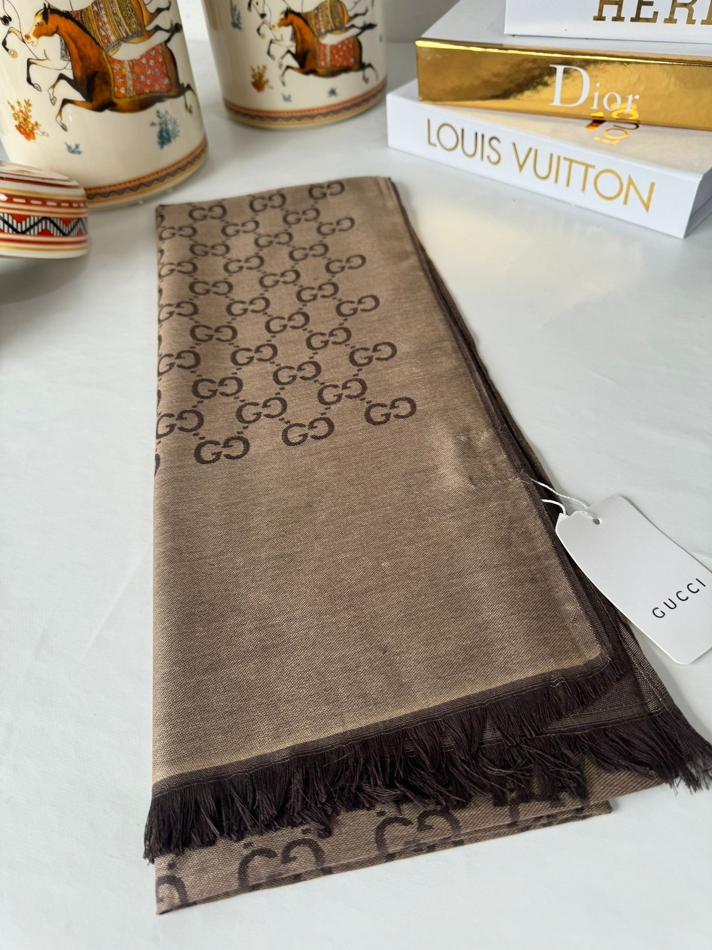 Gucci İthal Pamuk Yün İpek 544330  - Kahve