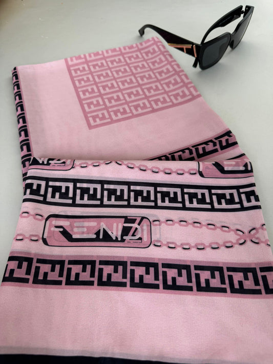 Fendi İpeksi Eşarp 241351 - Pembe