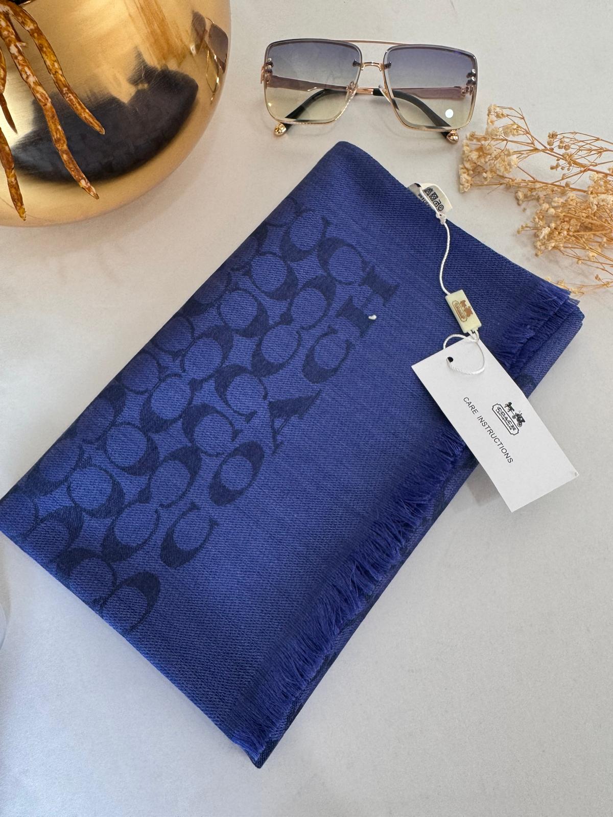 Coach Desen İthal Yün İpek Şal 614450 - Saks