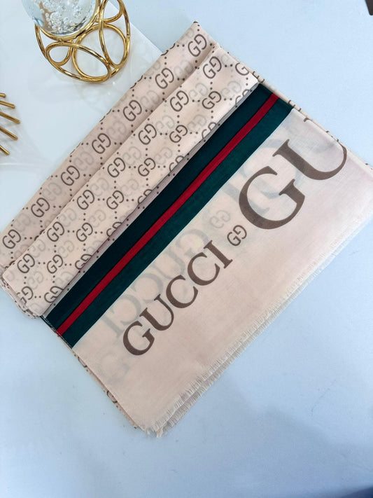 Gucci Pamuk Soft Şal 61571 - Bej