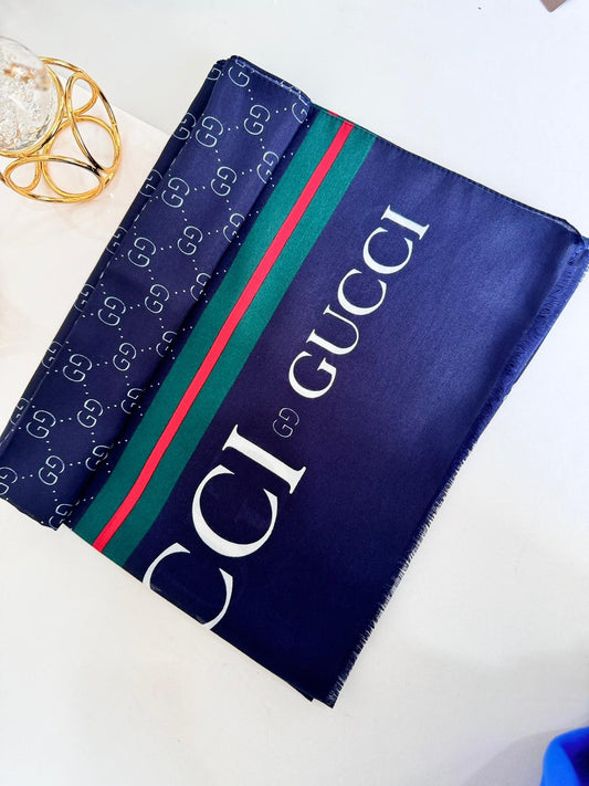 Gucci Pamuk Soft Şal 61571 - Lacivert